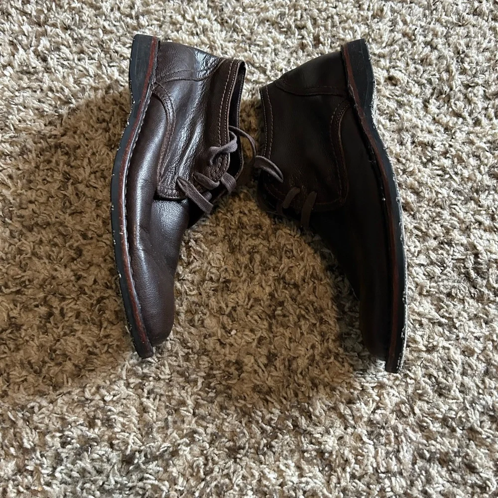 John Varvatos Dark Brown Leather Chukka Boots